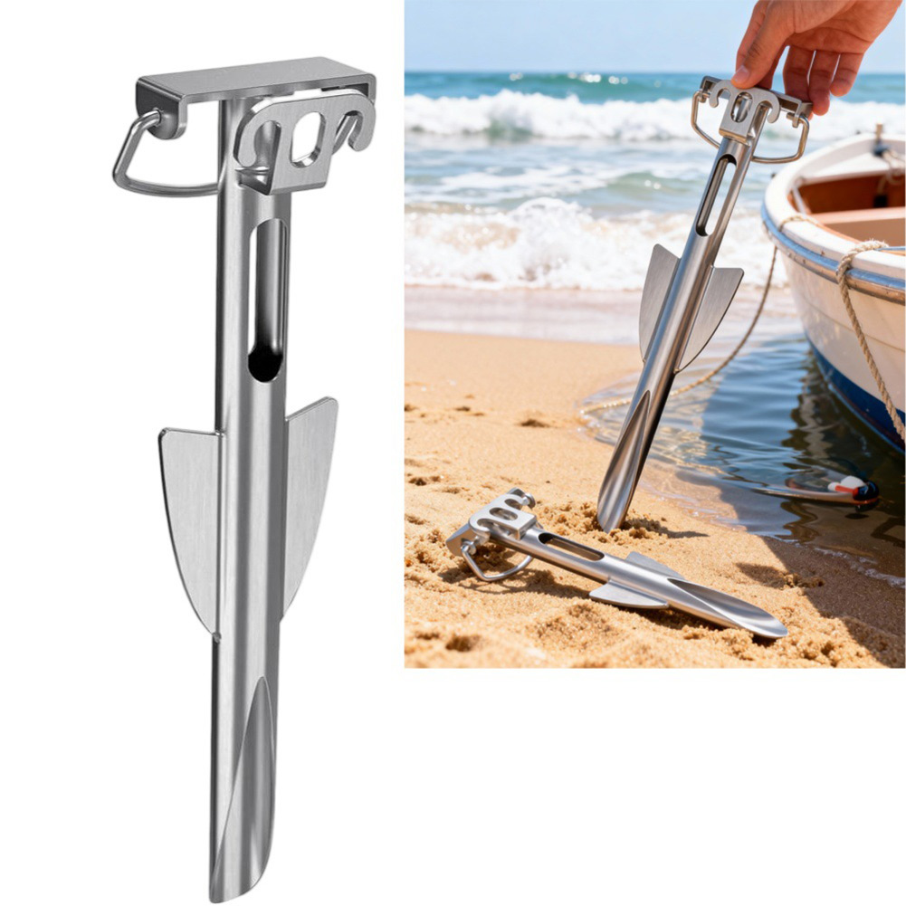 Fishing Kayak Anchor - Ancora per Imbarcazioni in Acciaio Inossidabile,