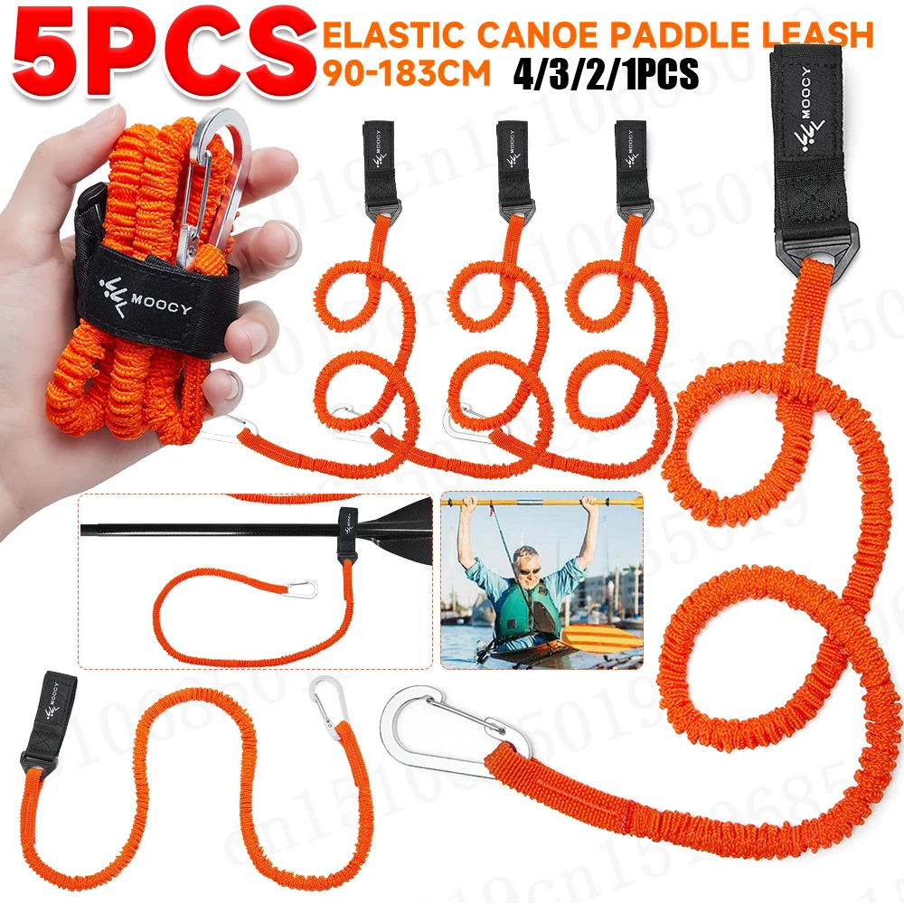 Fishing Kayak Paddle Leash - 5-1PCS Elastico Kayak Canoa Paddle Guinzaglio