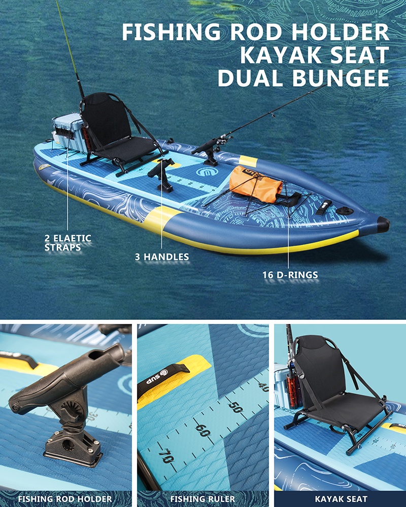 Kayak Gonfiabile da Pesca a Tr - Fishing Kayak Rod Holder recensione e prezzo